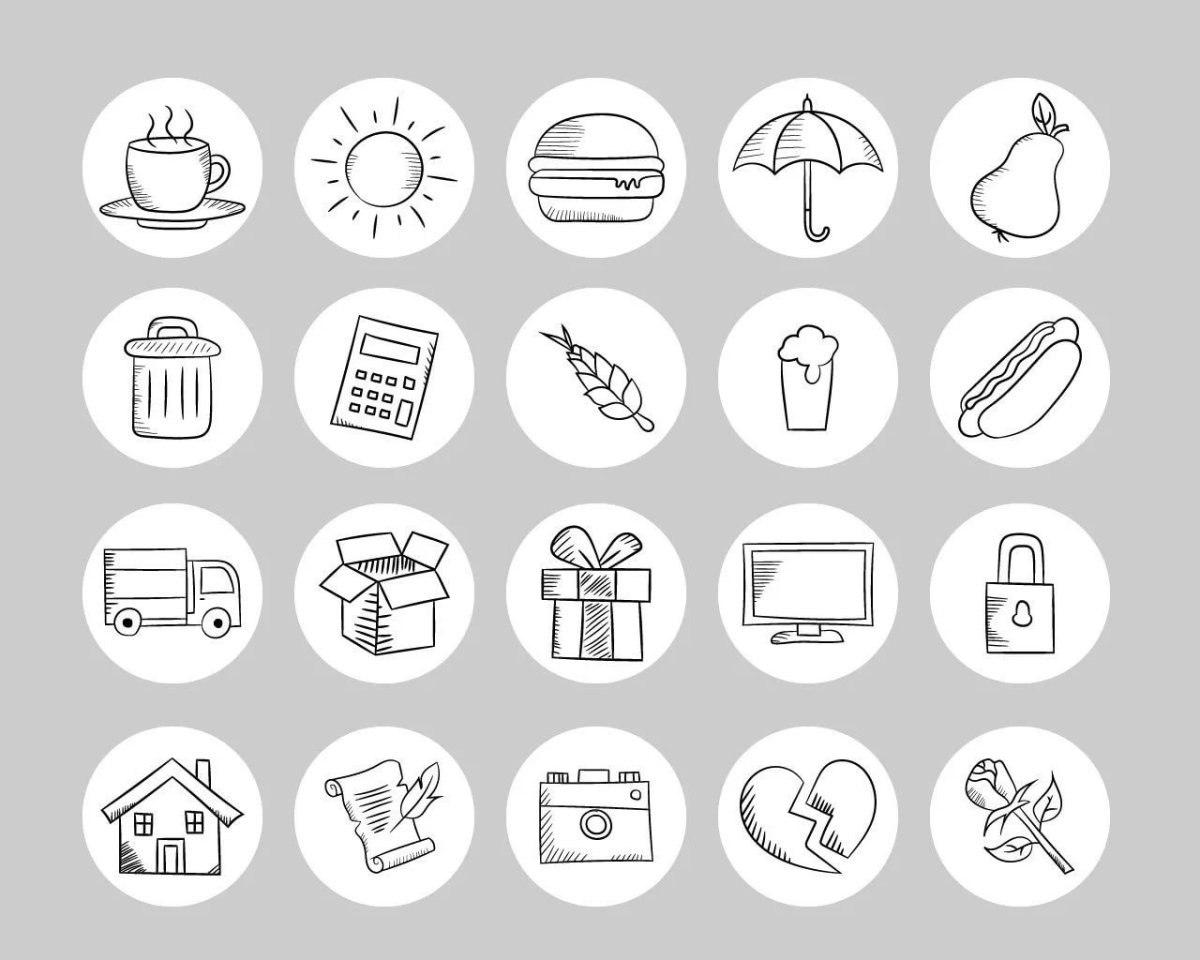 Набор иконок для инсты