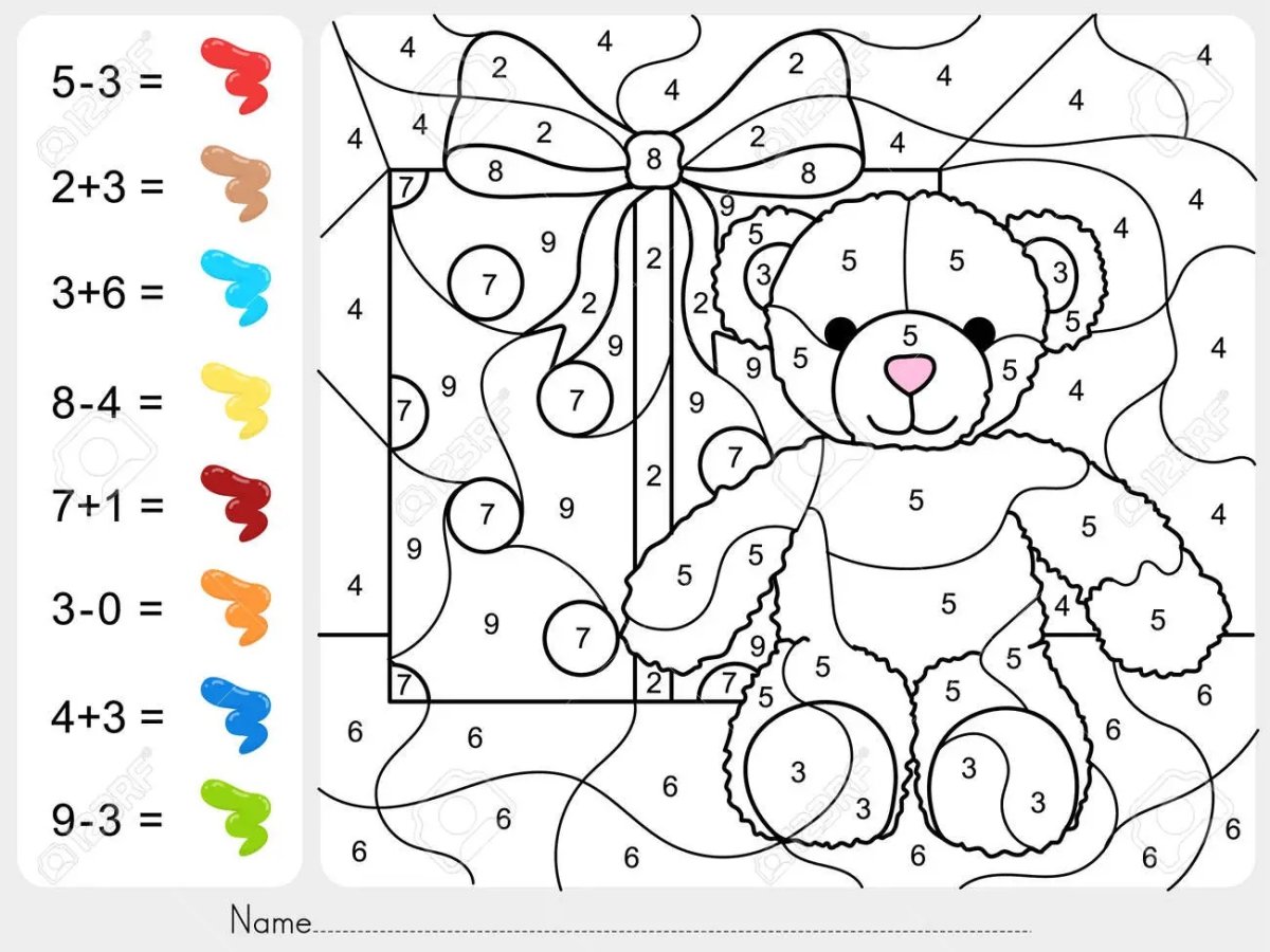 Раскраска с примерами