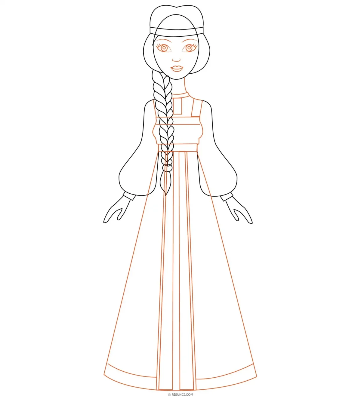 Раскраска "русские красавицы"