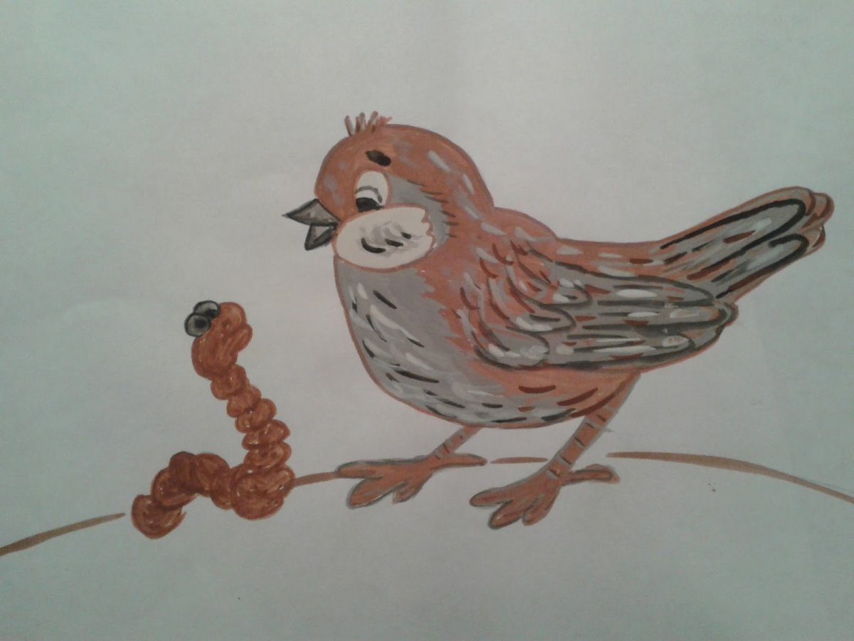 Иллюстрация к рассказу Воробьишко Горького