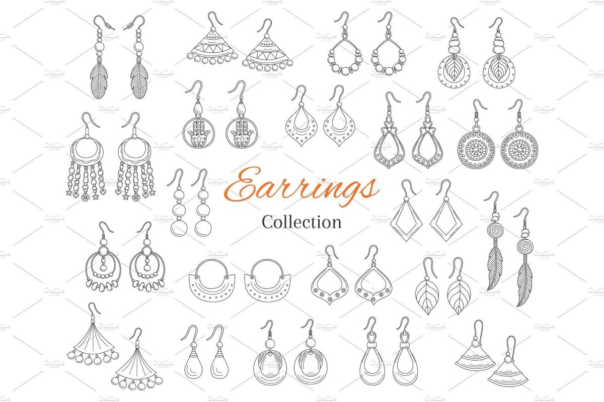 Серьги схематично