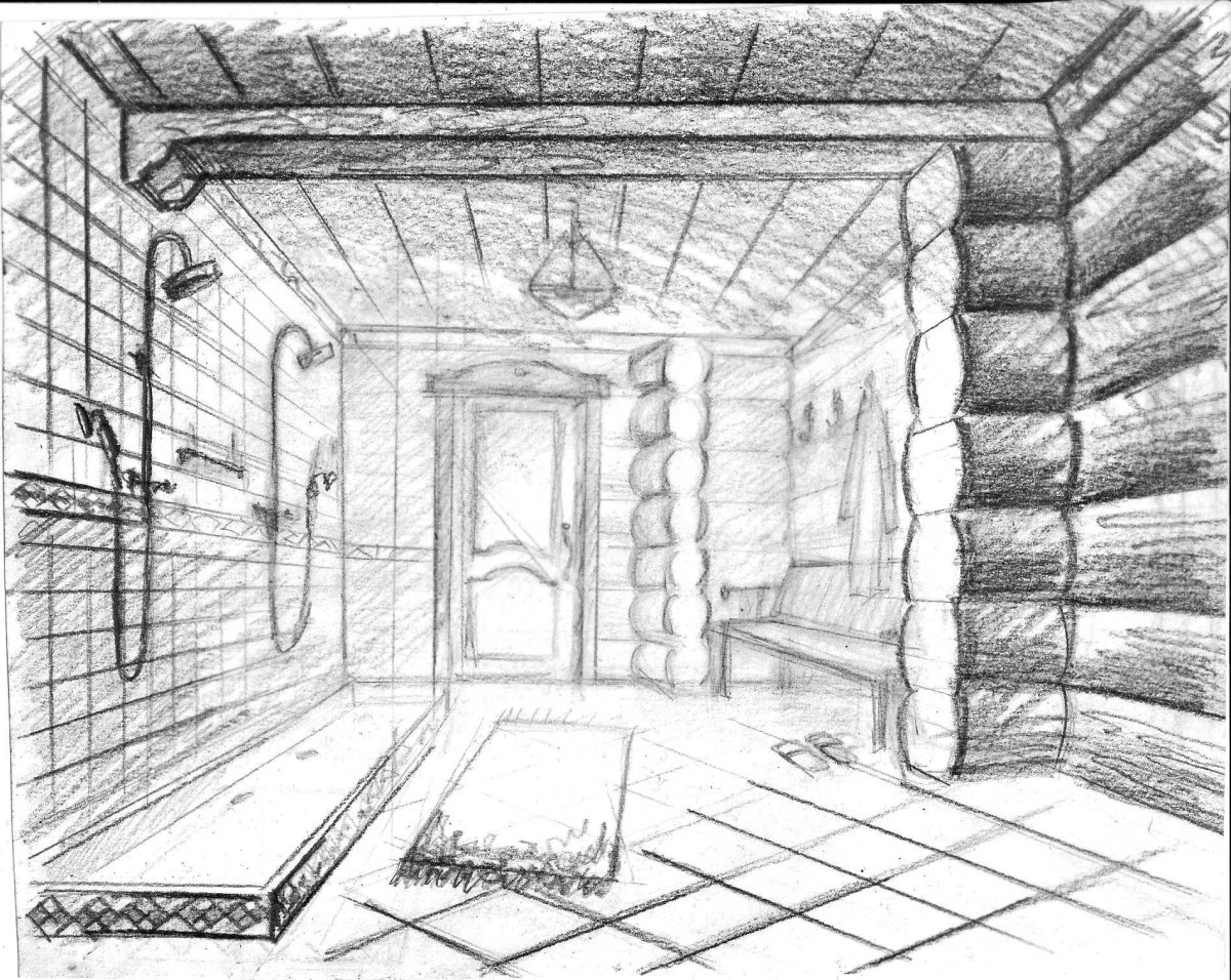 Баня зарисовки