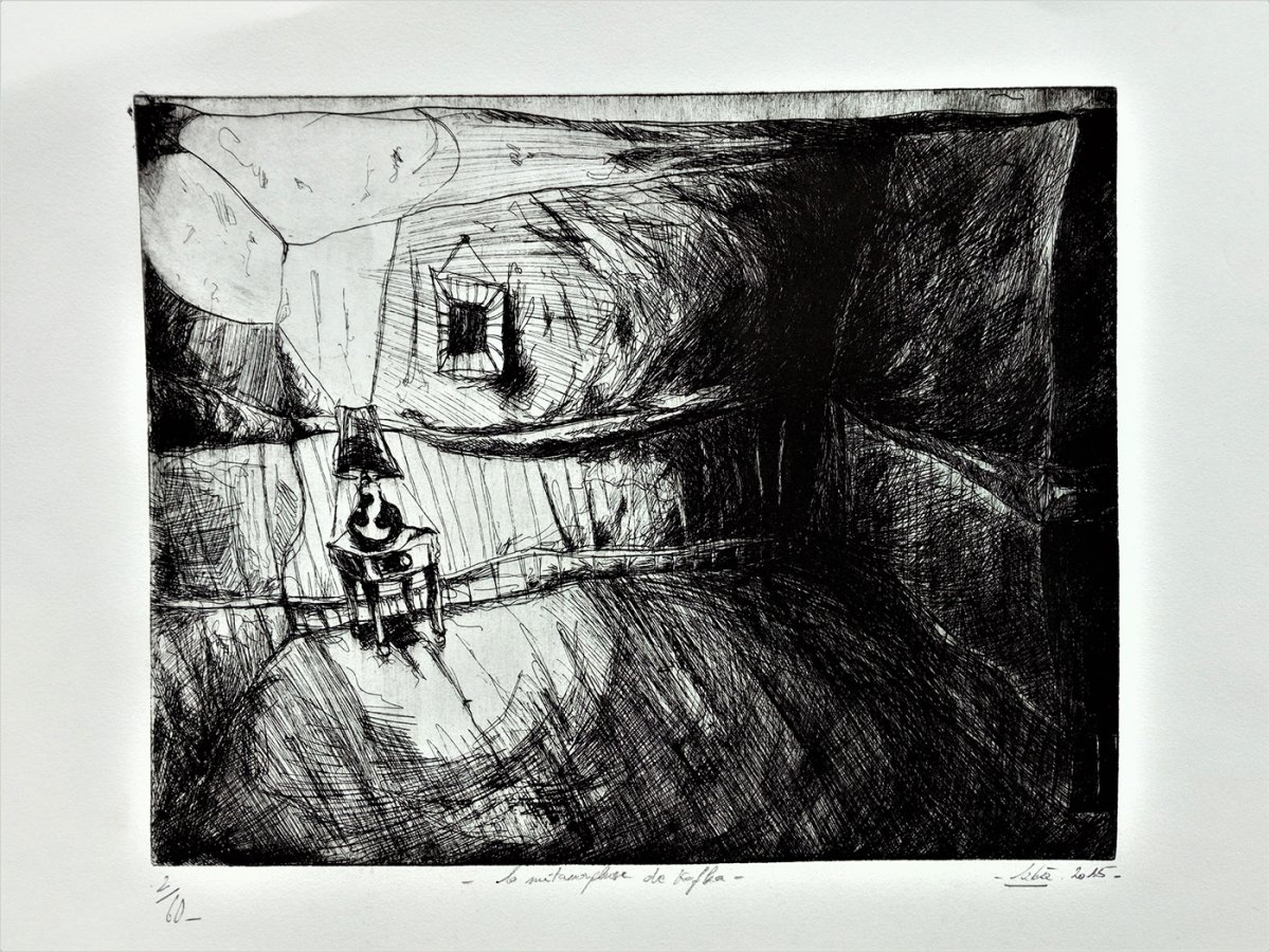 Кафка картина углем