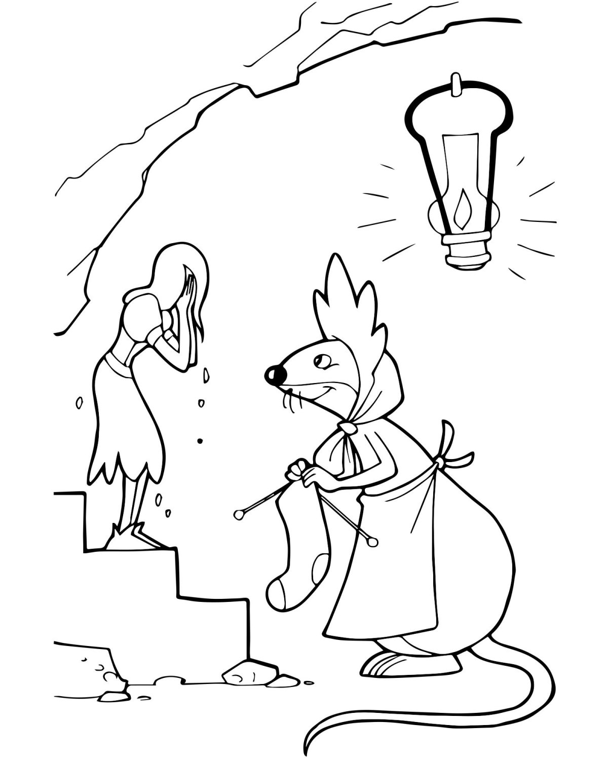 Андерсен Дюймовочка раскраска