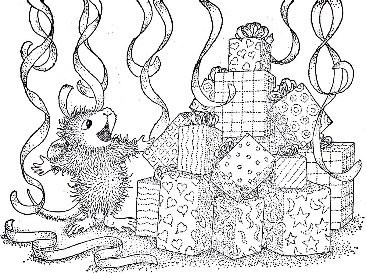 Раскраска антистресс крыса