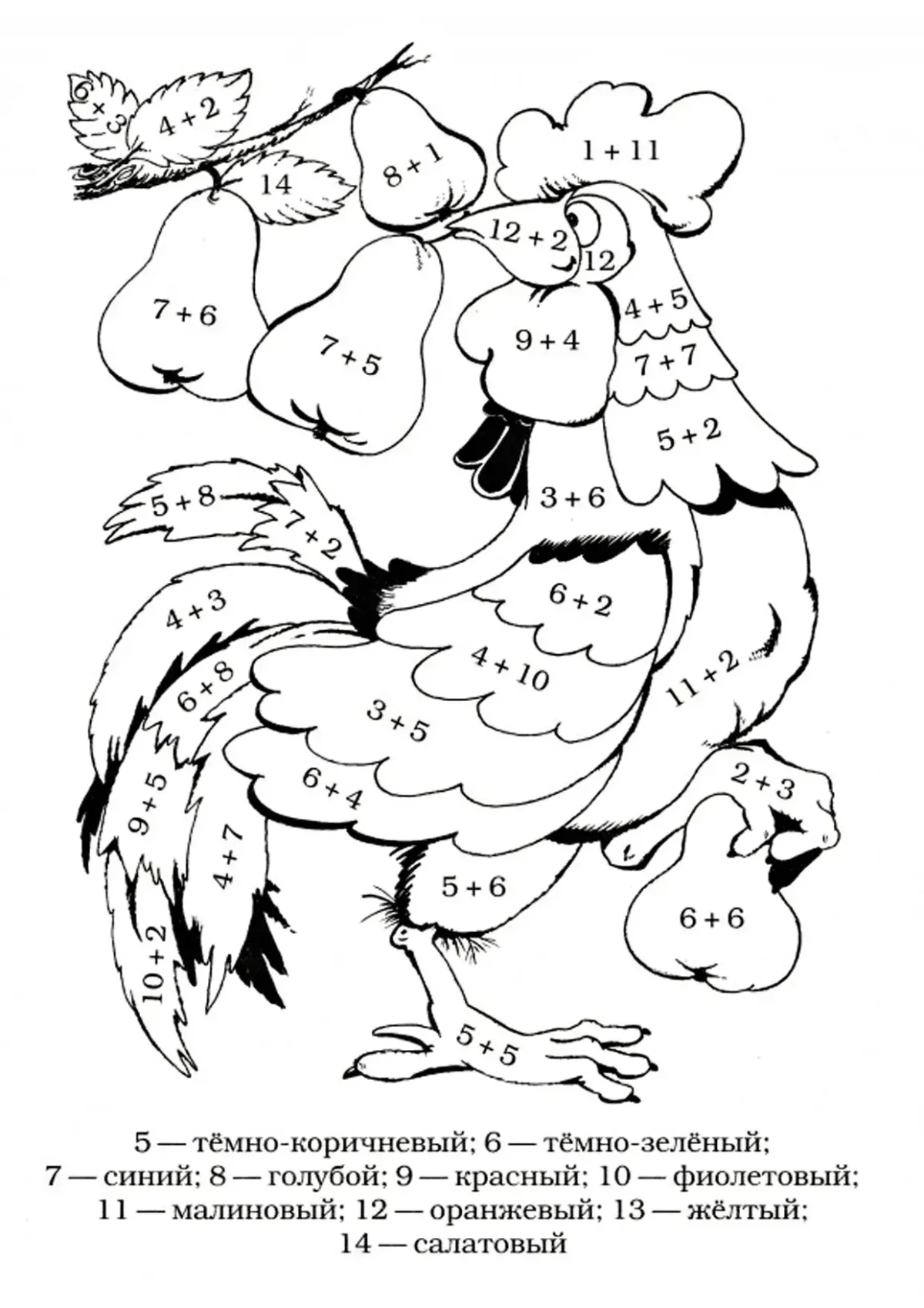 Картинки с примерами для раскрашивания