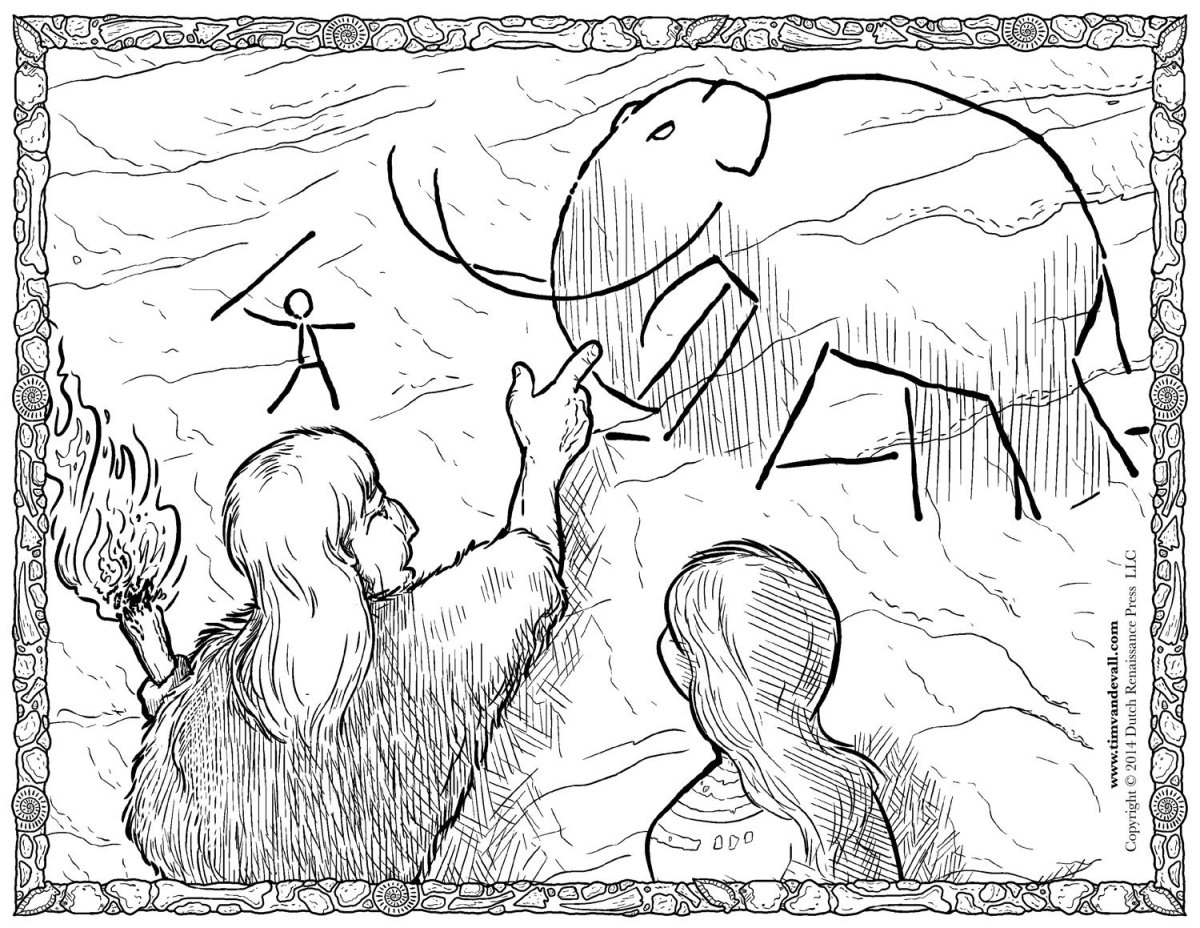 Охота на Мамонтов раскраска