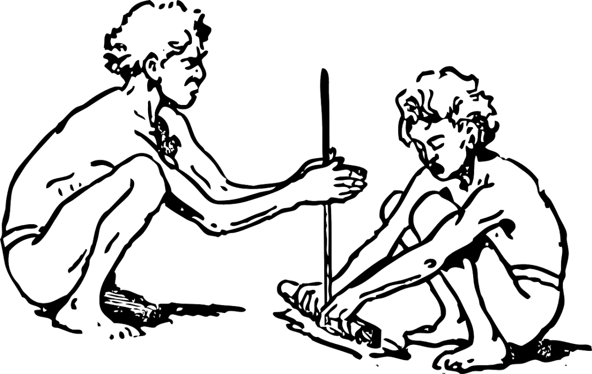 Древний человек рисунок легкий