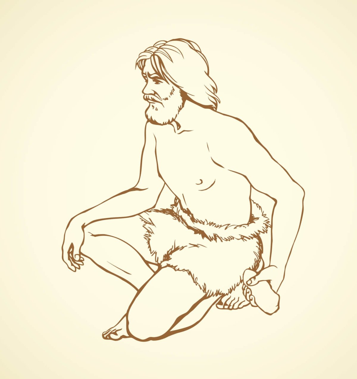 Древние люди карандашом