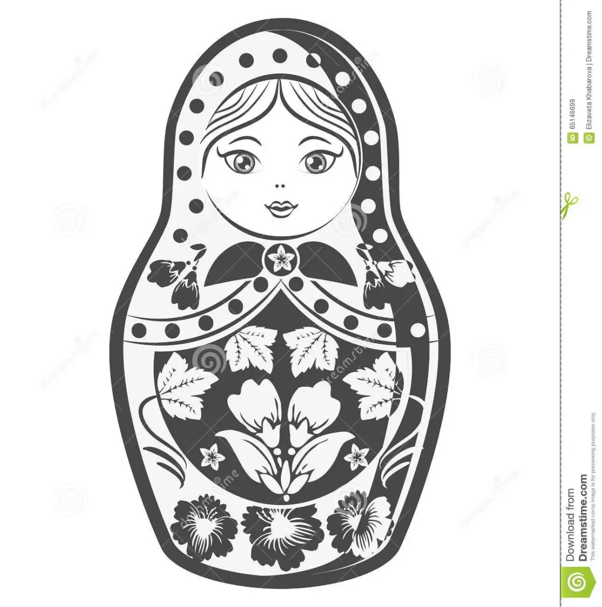 Матрешки трафареты для малышей