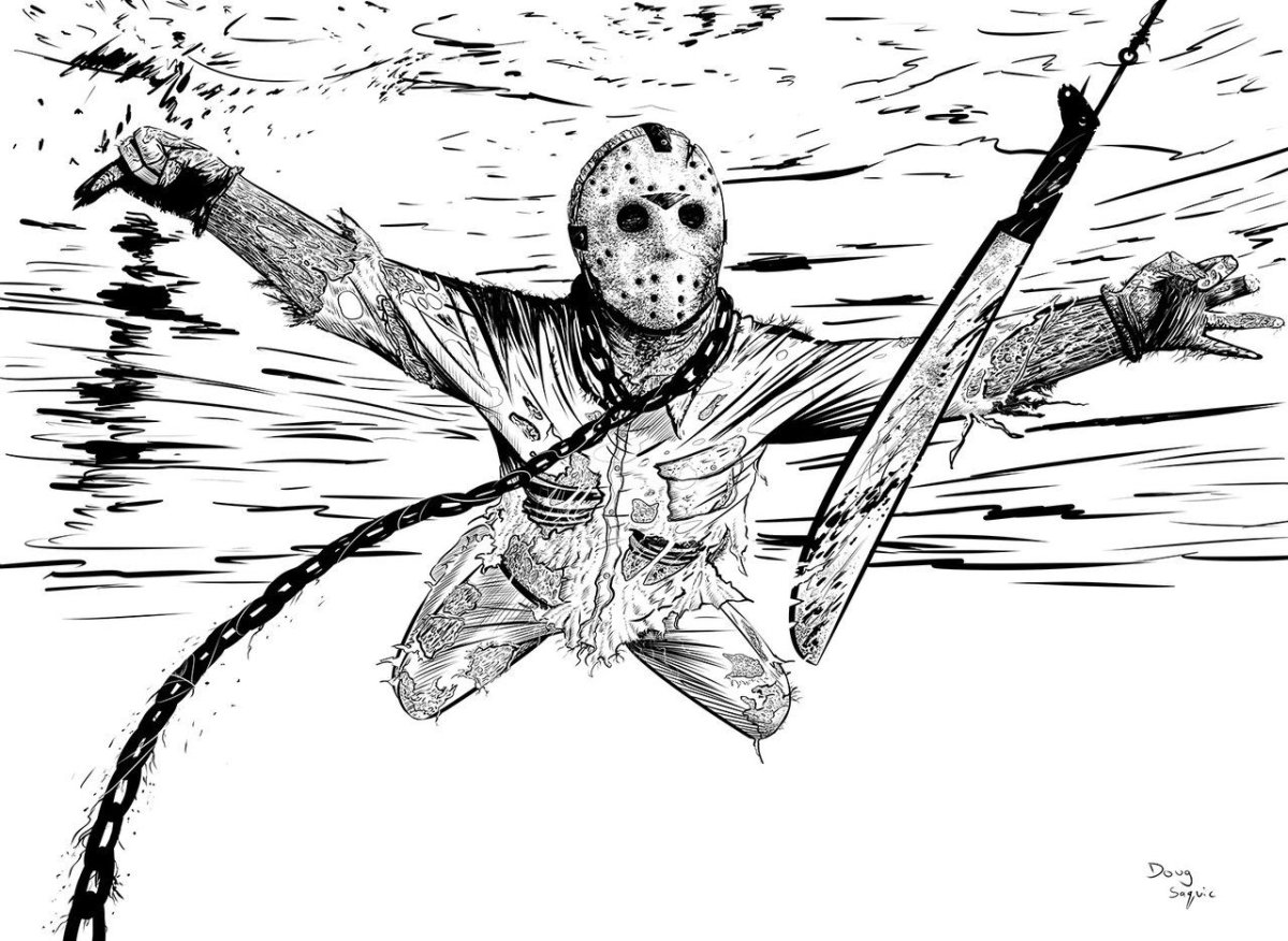 Раскраски мортал комбат Фредди Крюгер