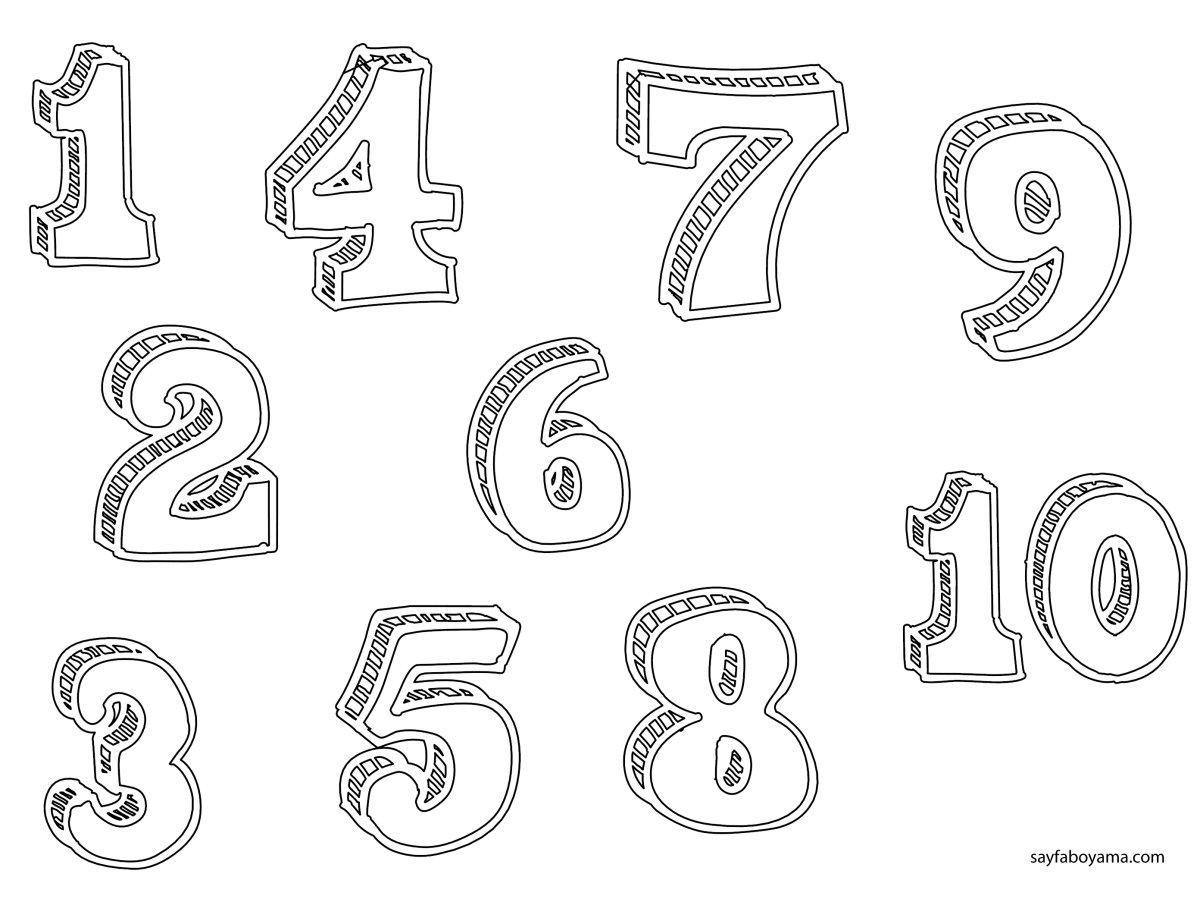 Красивые цифры для рисования