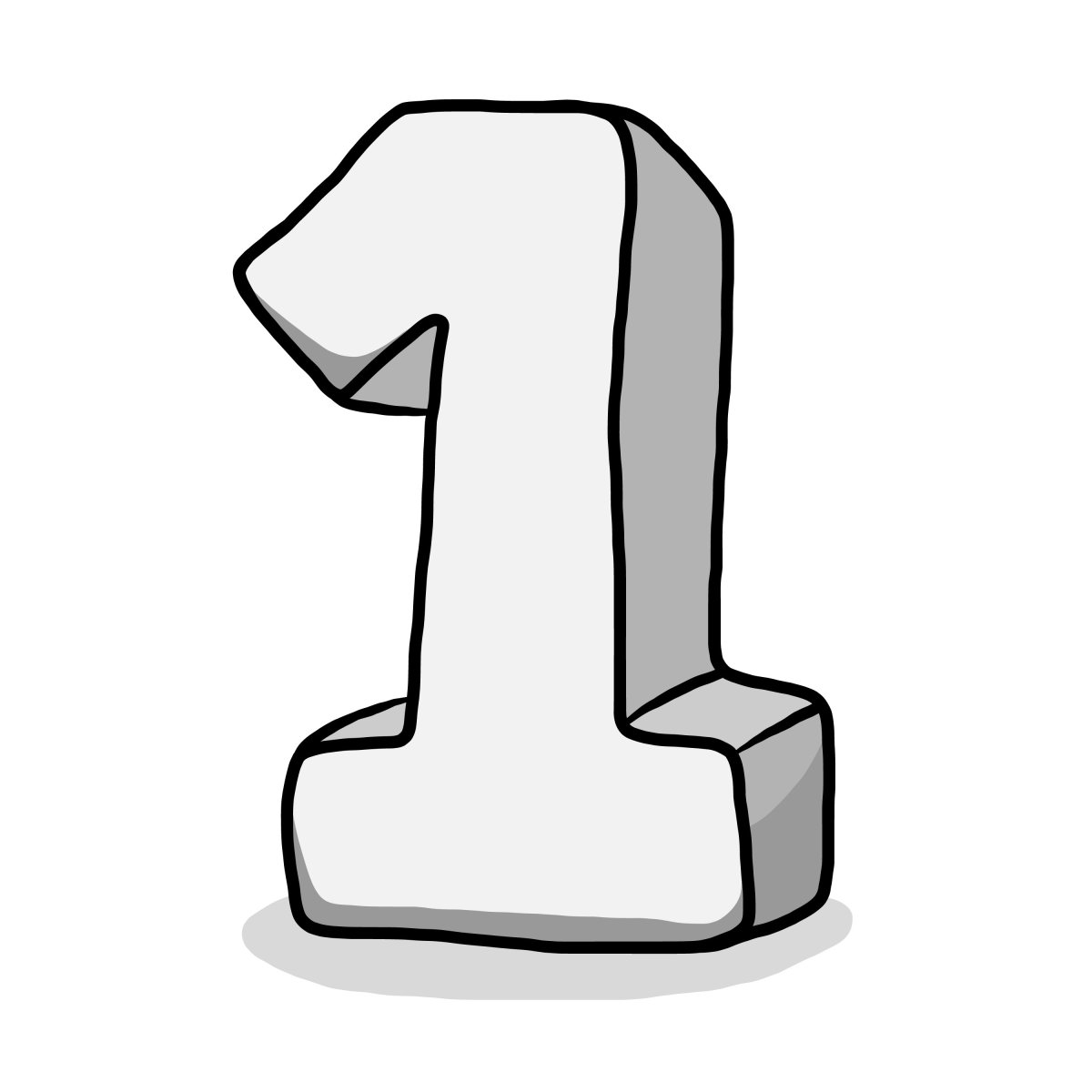 Цифра 6 трафарет