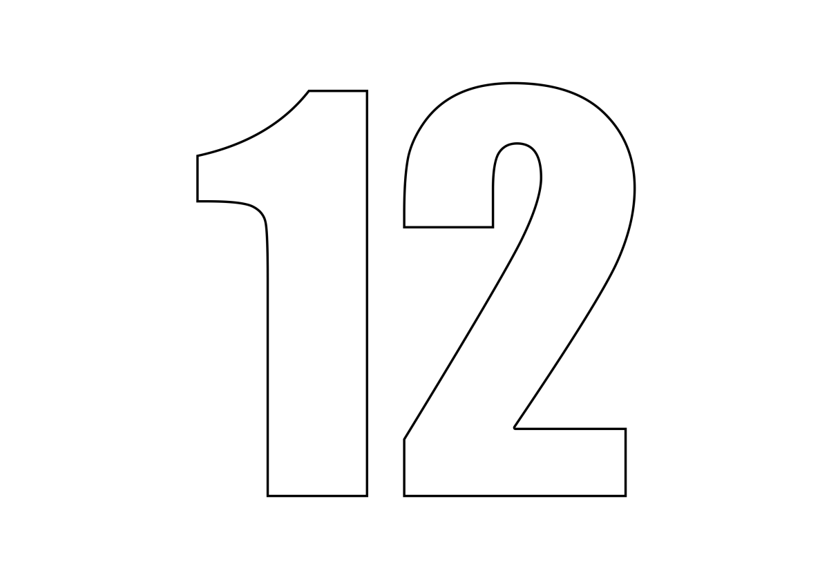 Цифра 6 для раскрашивания