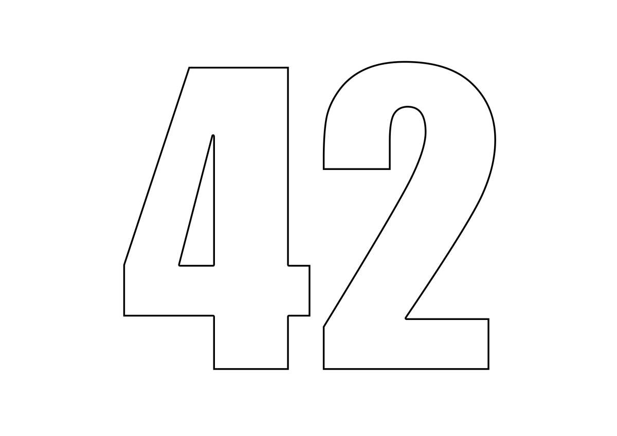 Цифра 5 трафарет