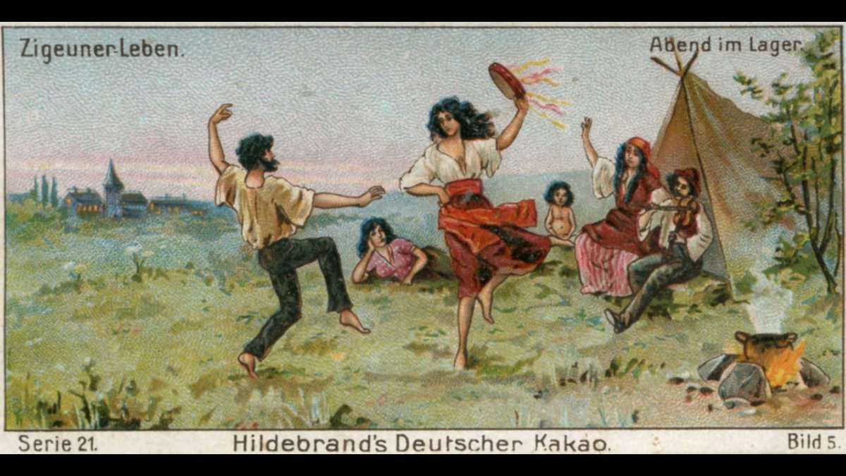 Цыгане на прозрачном фоне