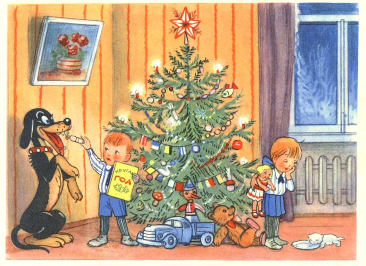 Сюжетная картина Наряжаем елку