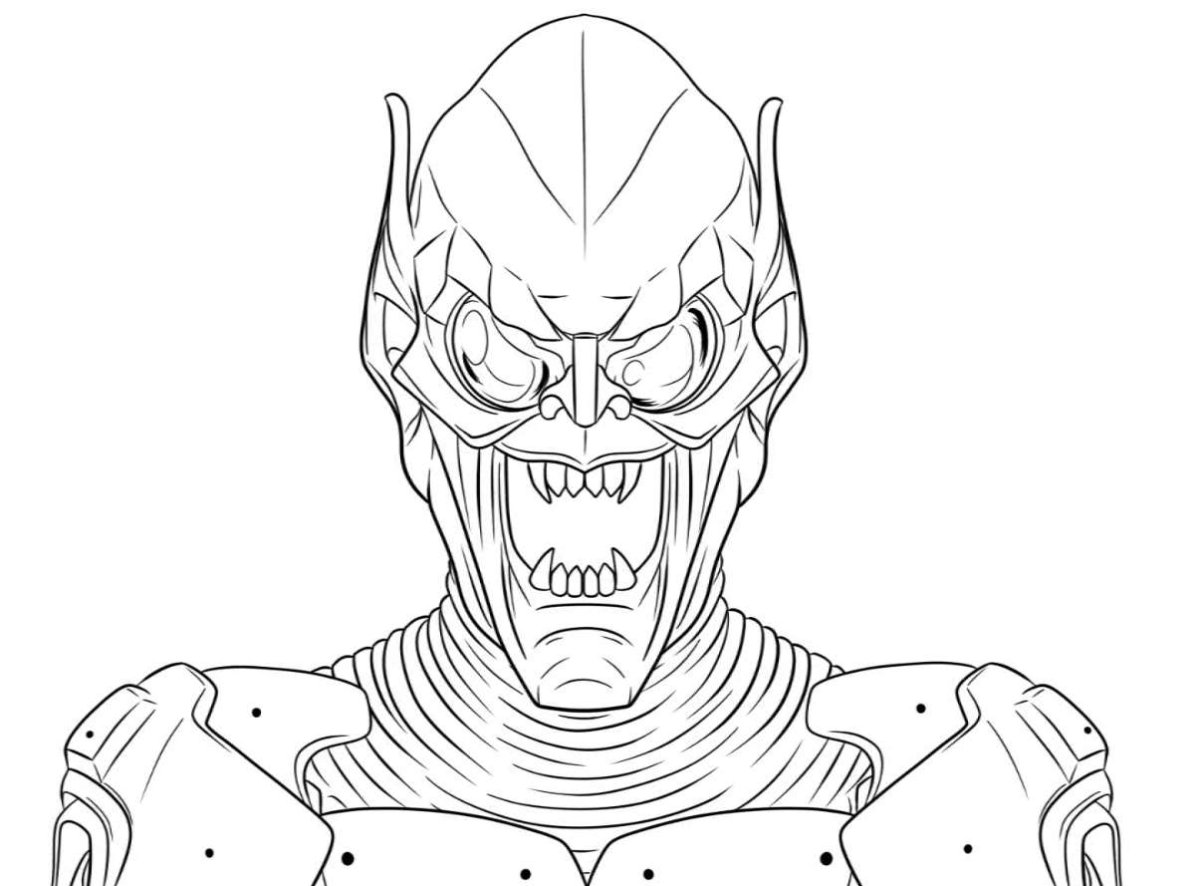 Зеленый Гоблин раскраска