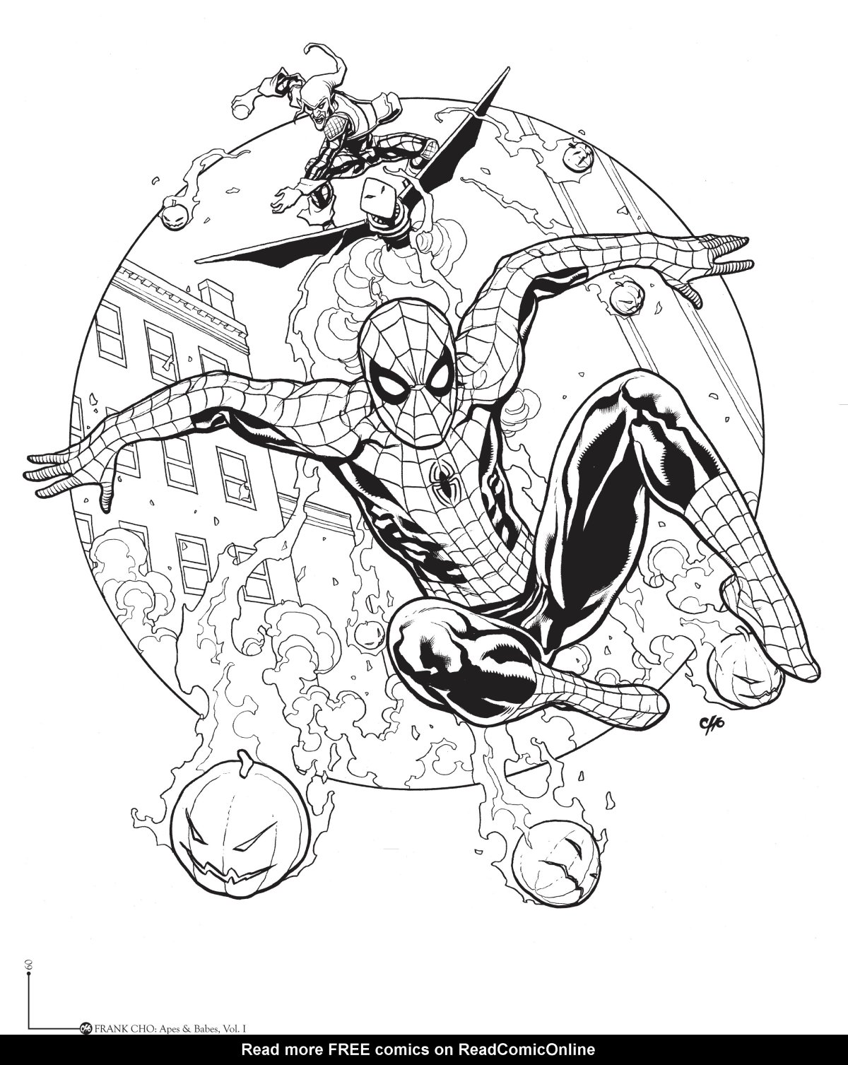 Зеленый Гоблин раскраска