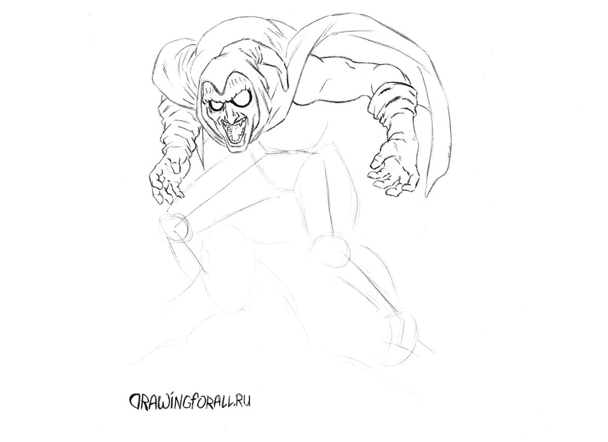 Стервятник Марвел и человек паук раскраска