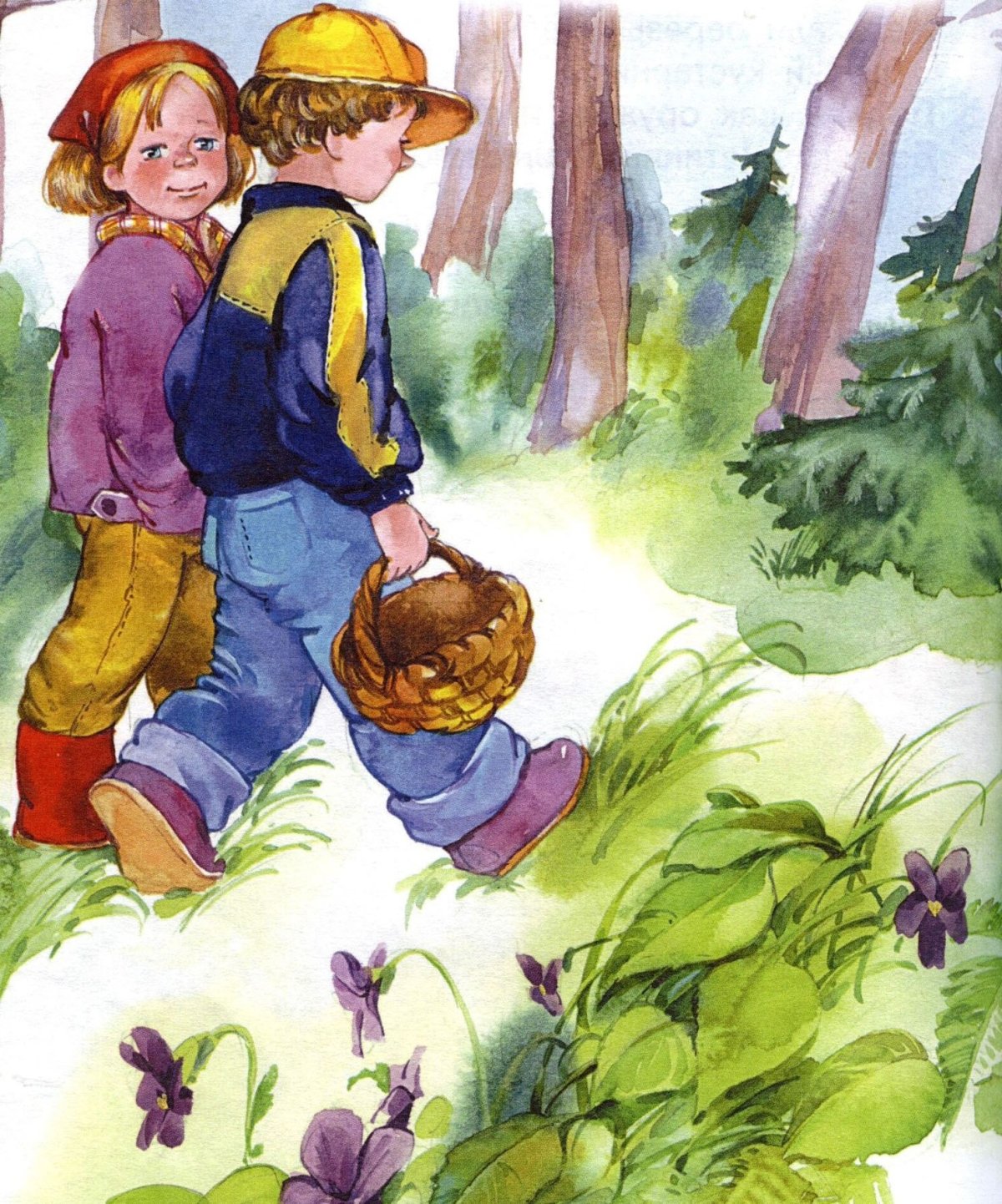 Собака лает на кота на дереве