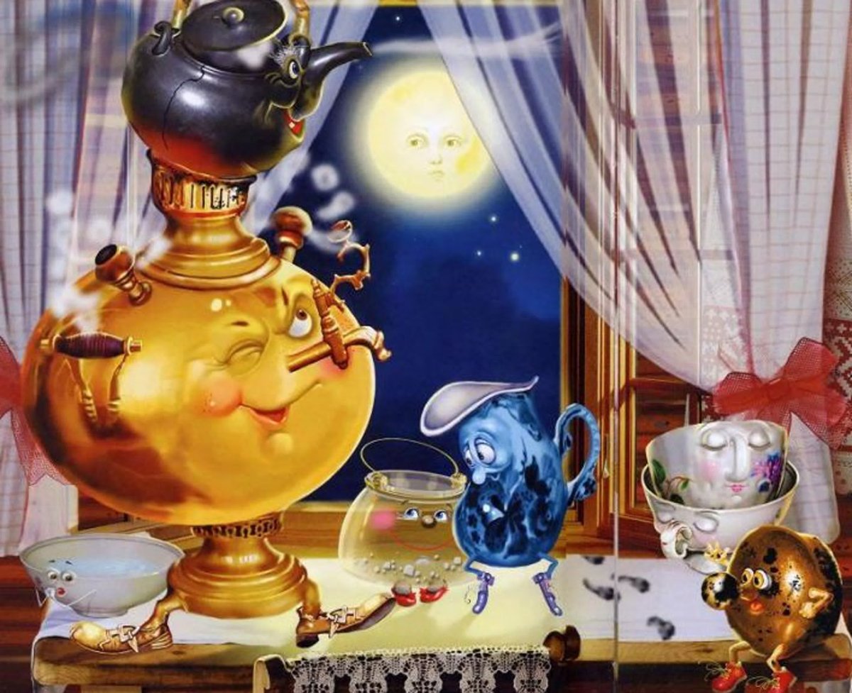 Старые открытки с чаепитием