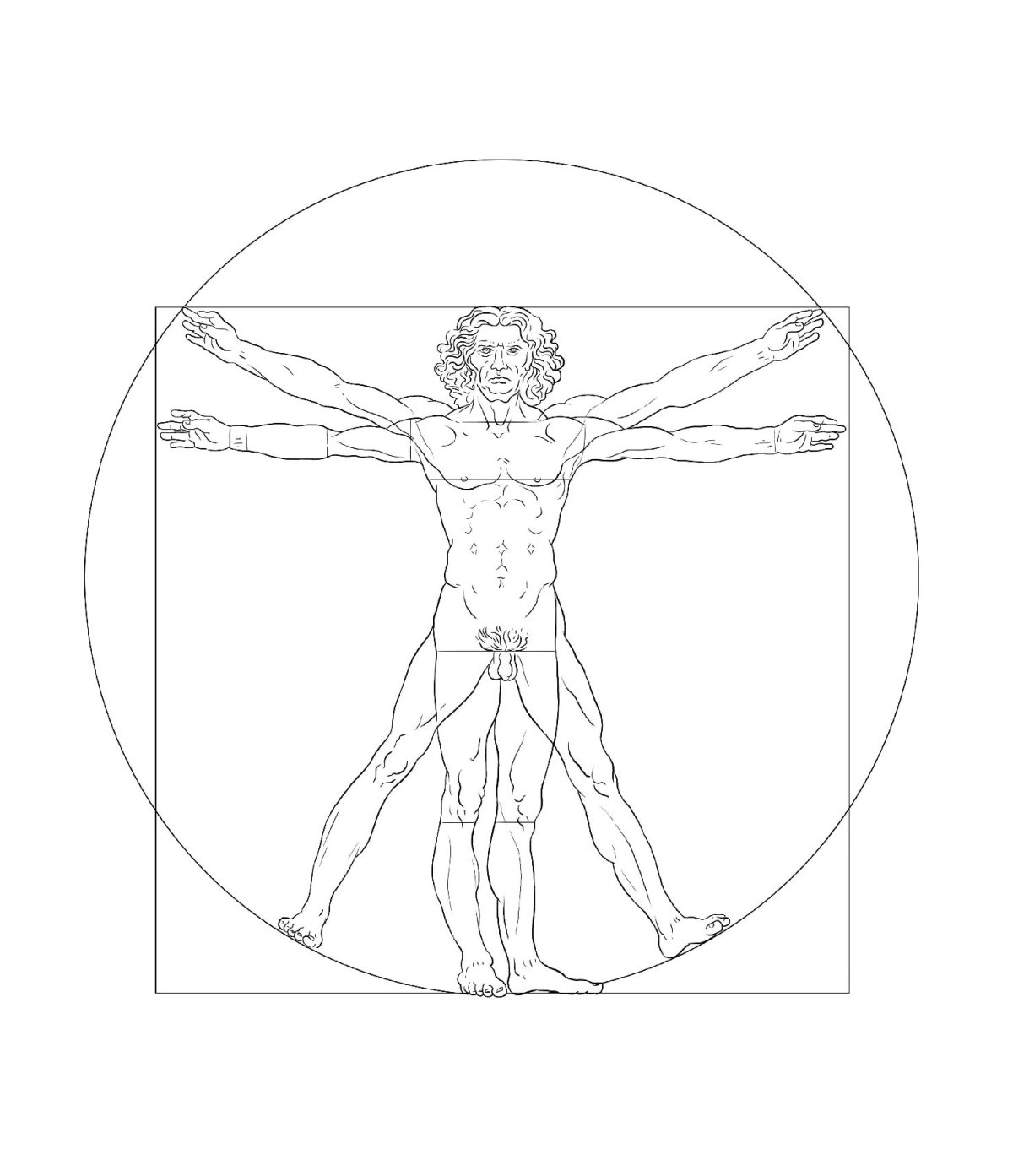 Леонардо да Винчи Витрувианский человек
