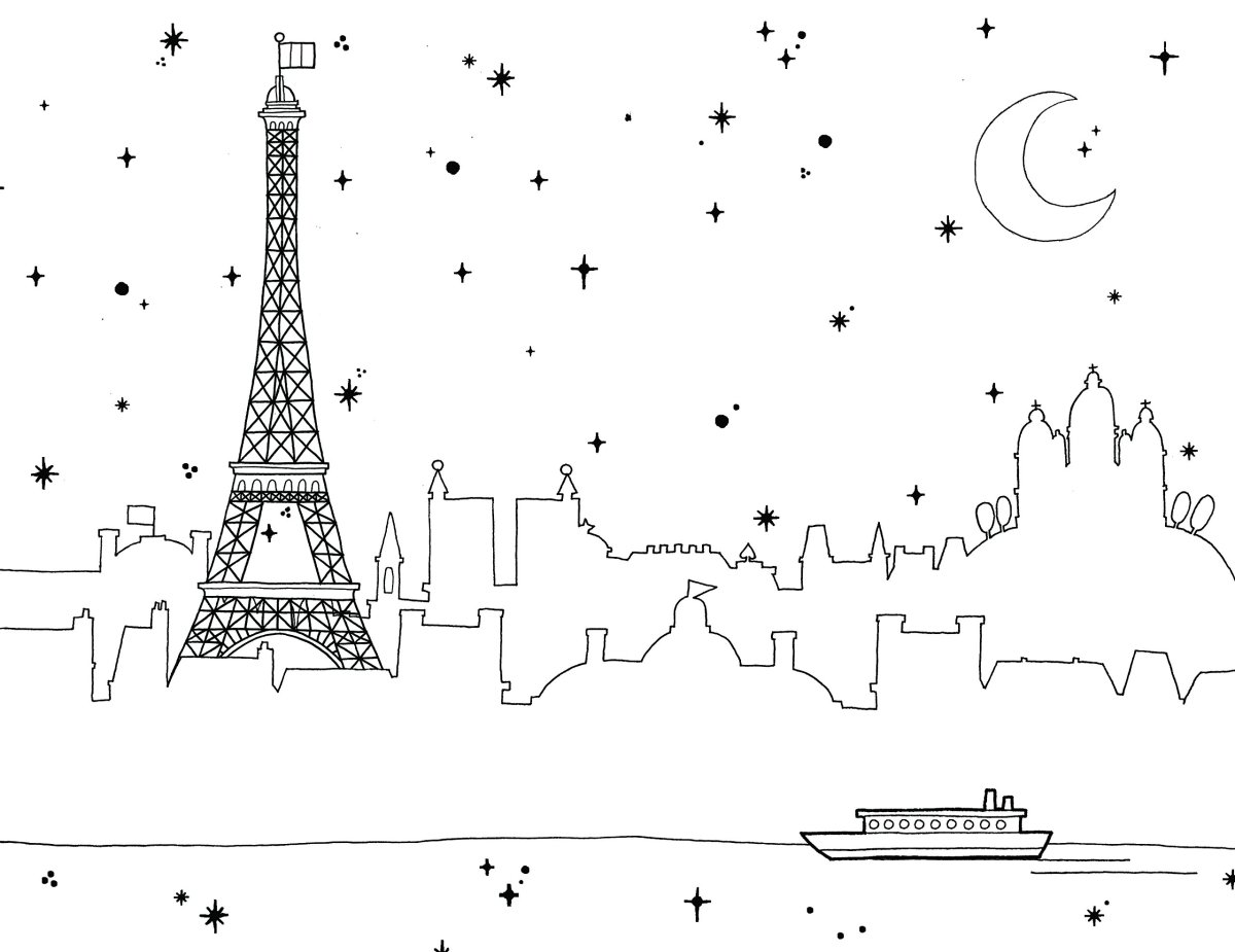 Французская еда рисунок