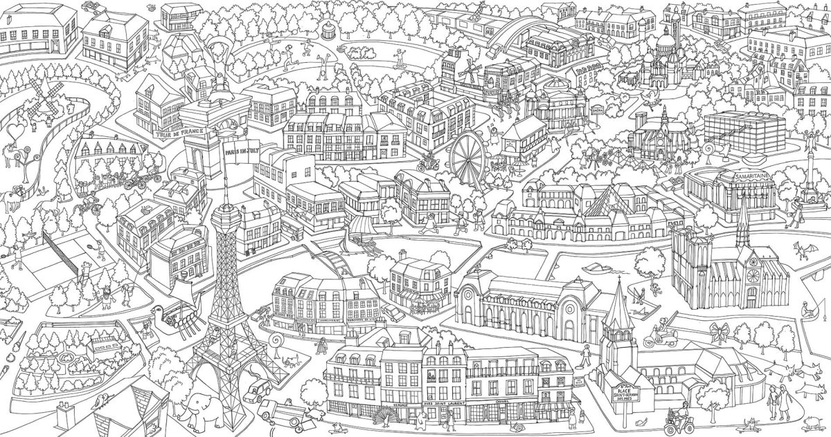 Раскраска Париж