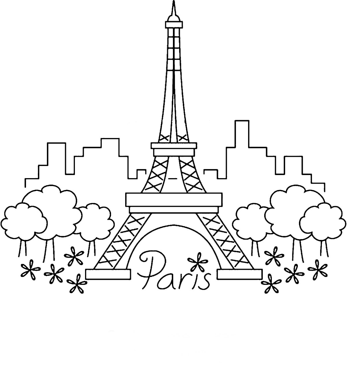 Раскраска Париж