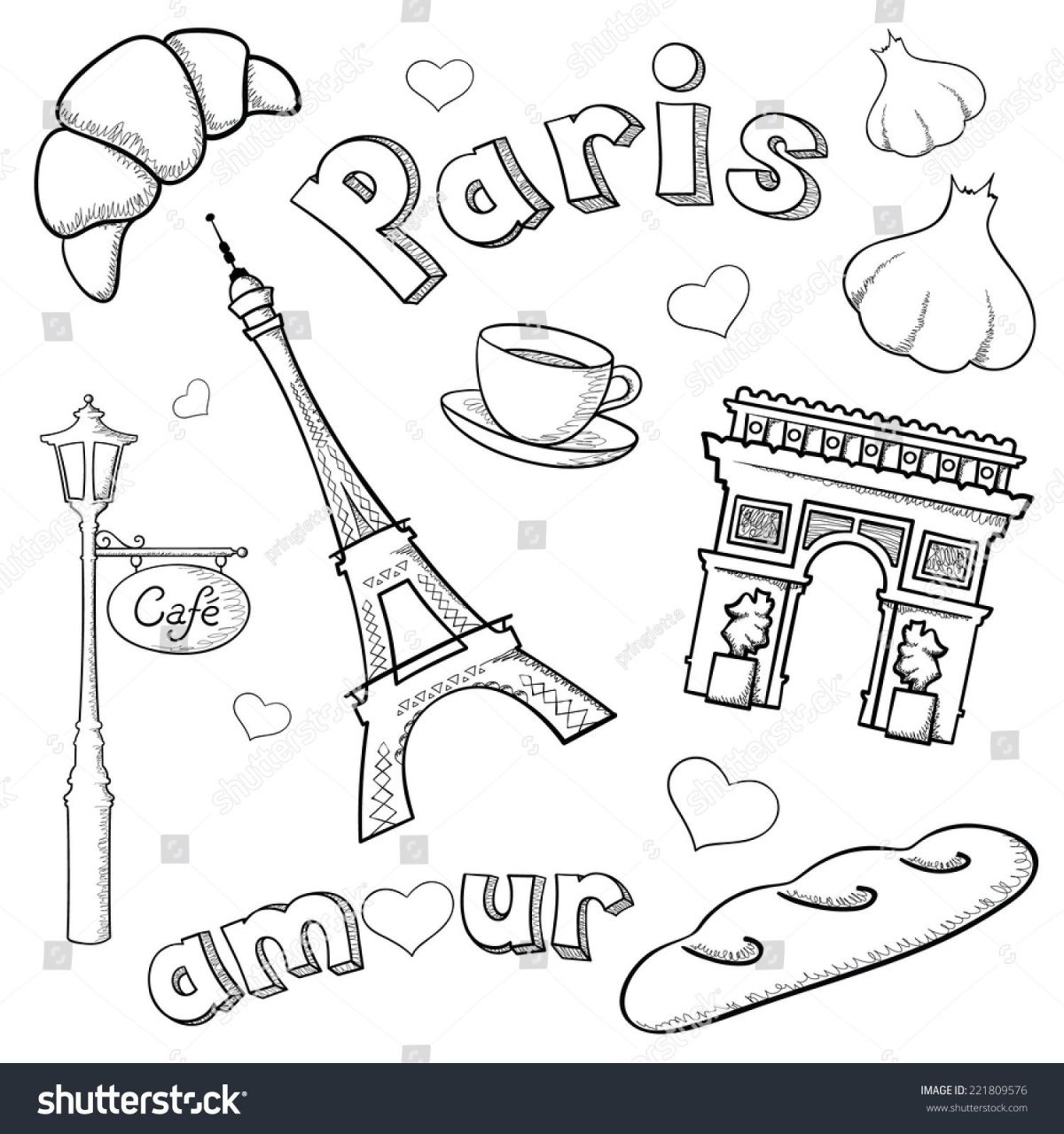 Раскраски на тему Франция