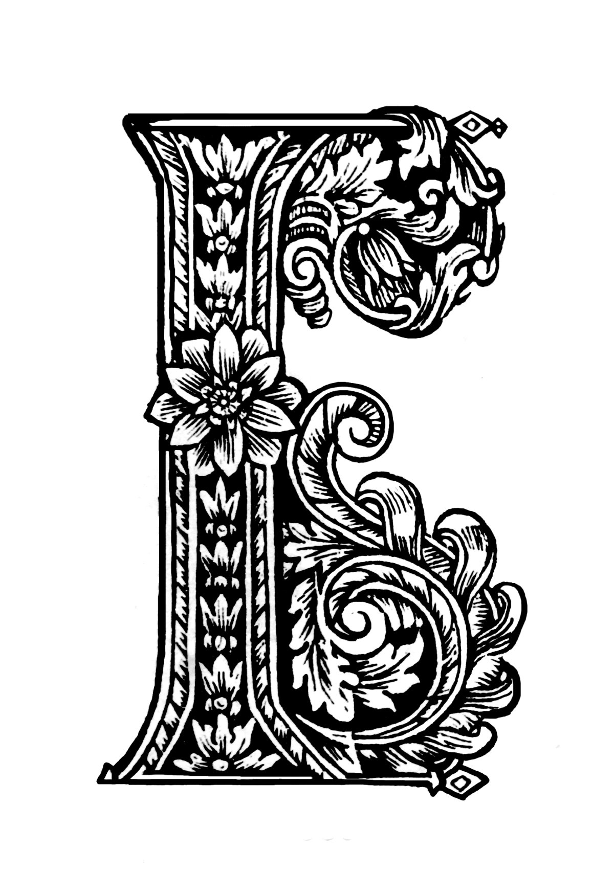 Буквица Славянская б