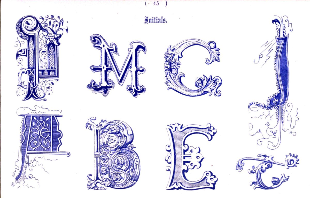 Буквы в викторианском стиле