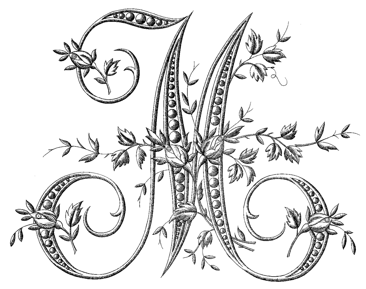 Монограмма буквы м