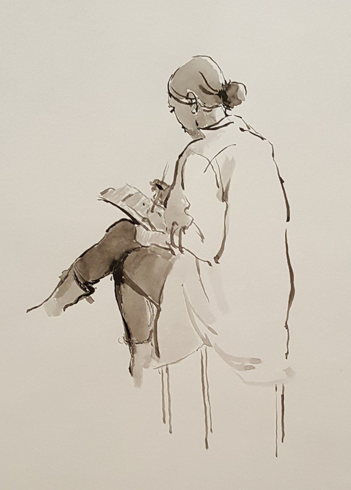 Этюд фигуры человека в одежде