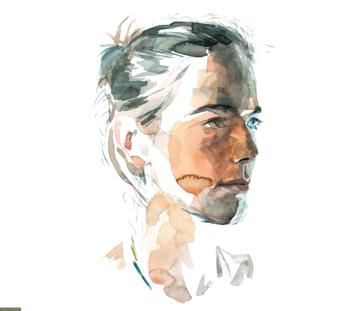 Зарисовки людей акварелью