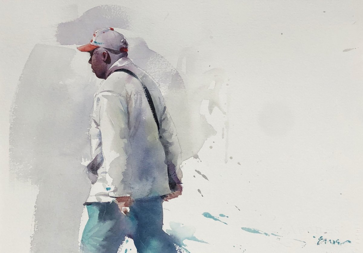 Наброски людей и животных тушью