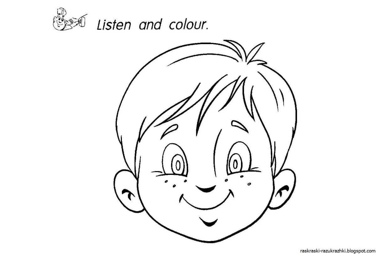 Лицо ребенка раскраска для детей