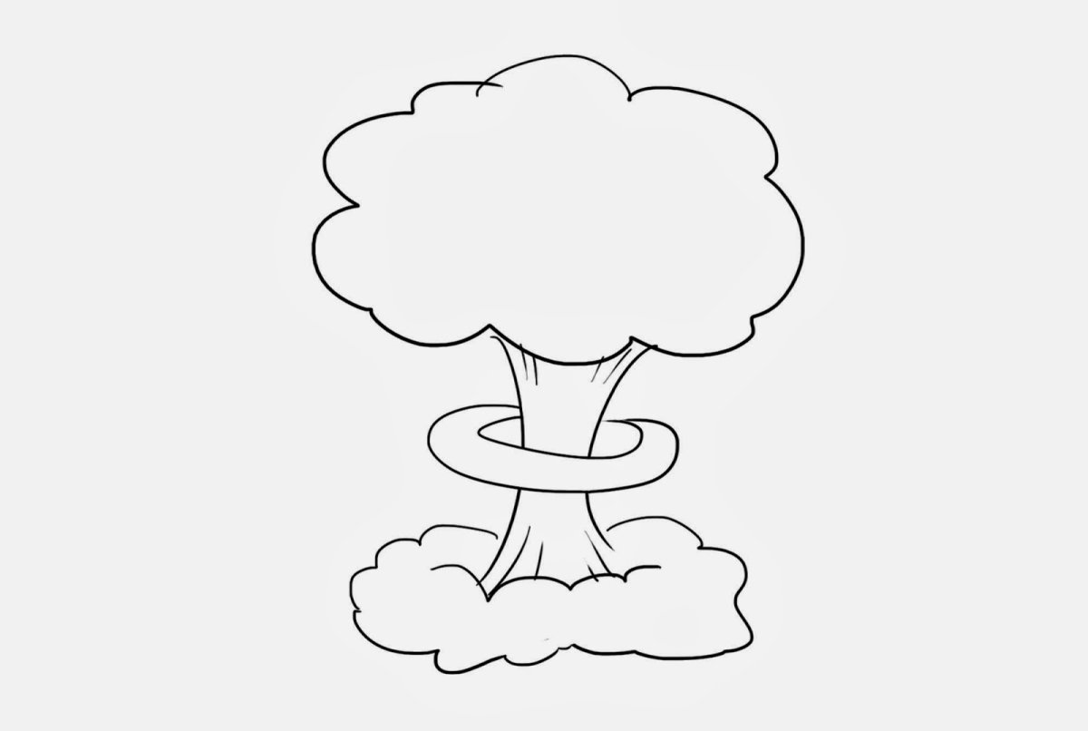 Раскраска атомный взрыв