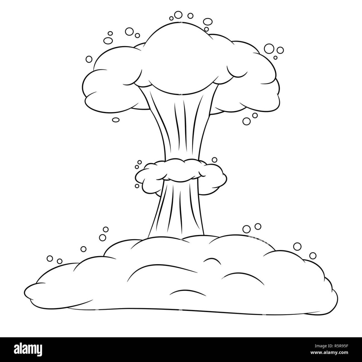 Раскраска ядерный взрыв