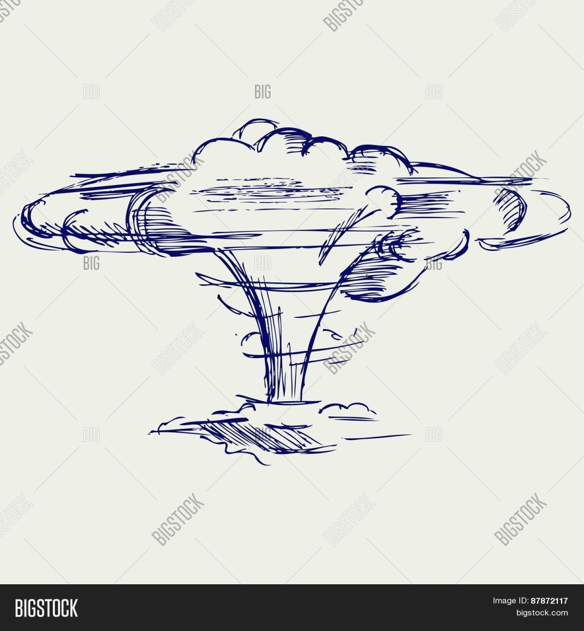 Ядерный гриб карандашом