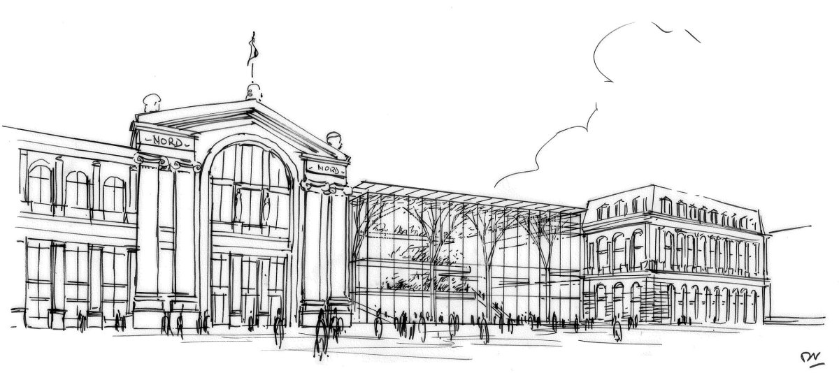 Раскраска здания вокзала