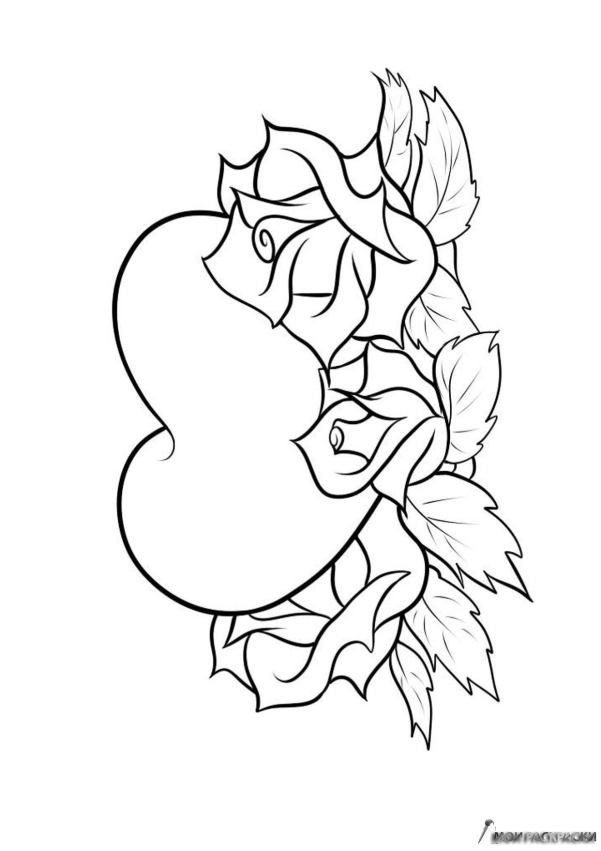 Сердце раскраска