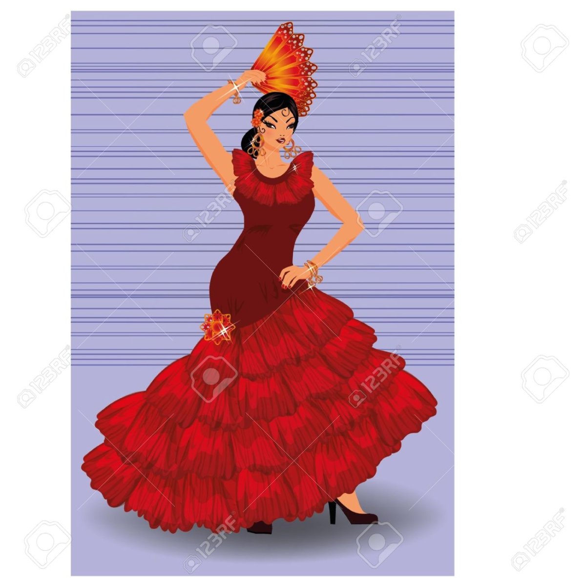 Танцовщица фламенко силуэт