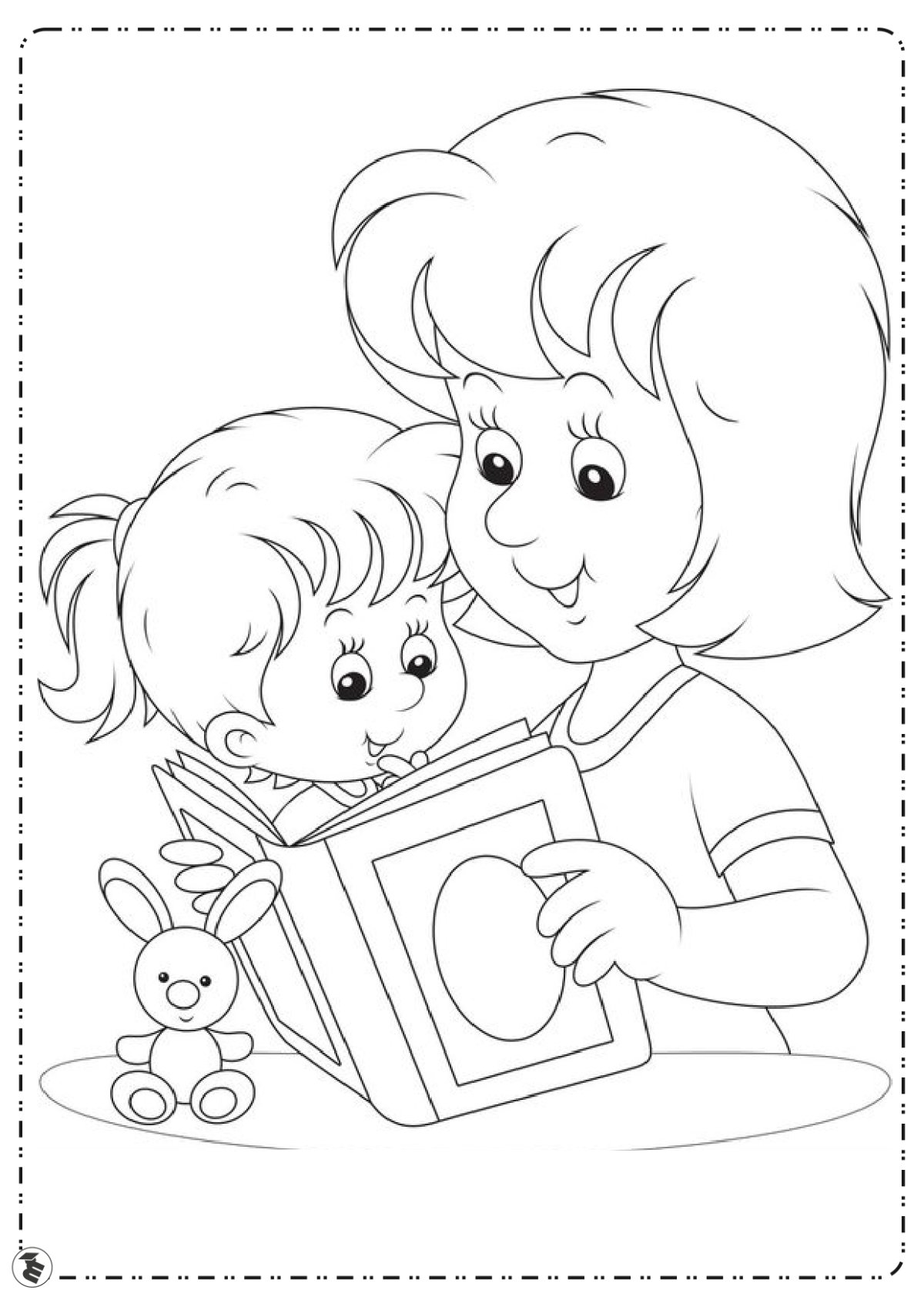 Рисунок для раскрашивания на день защиты детей