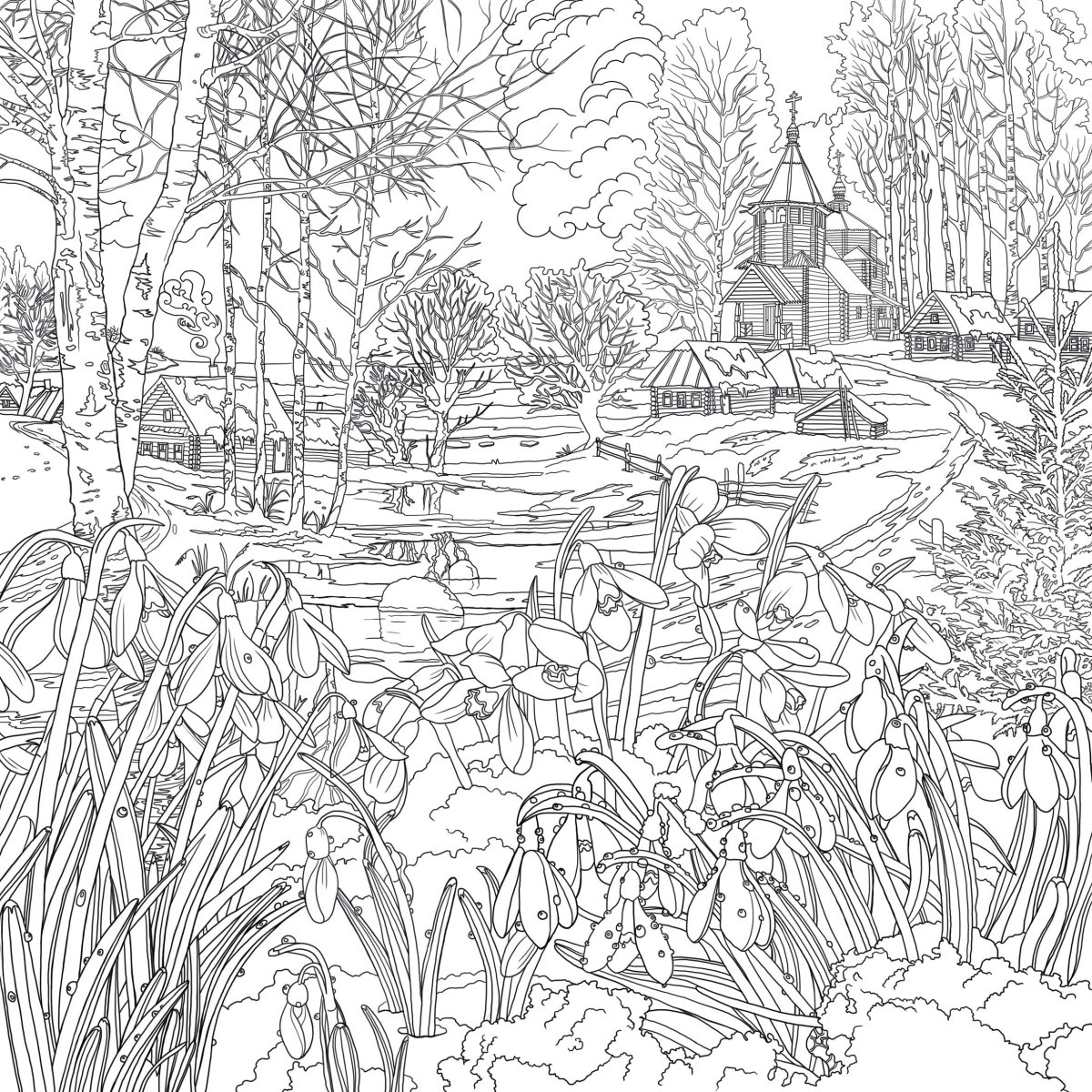 Пленэр в Коломенское акварели