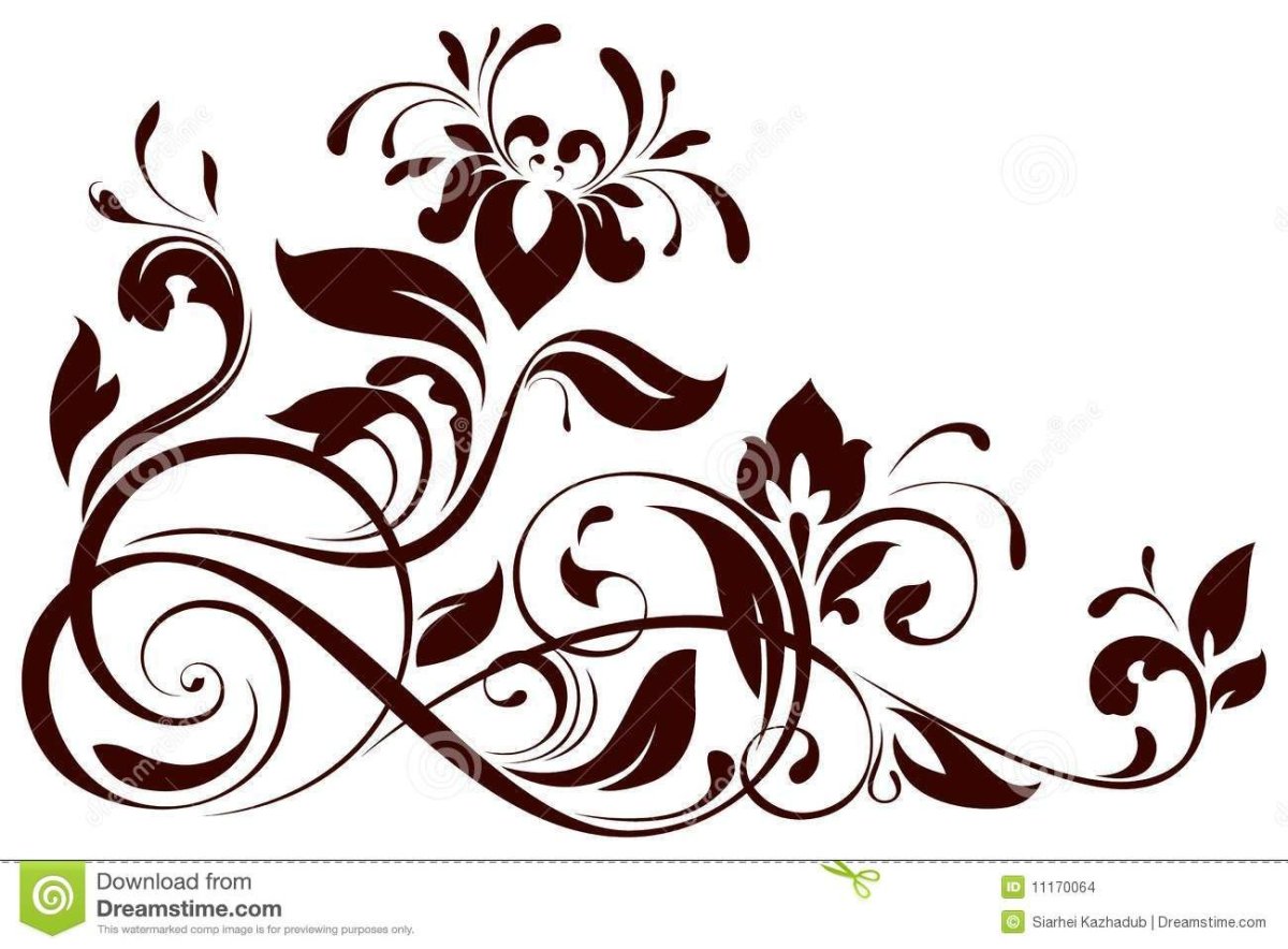 Декоративный Вензель с цветами