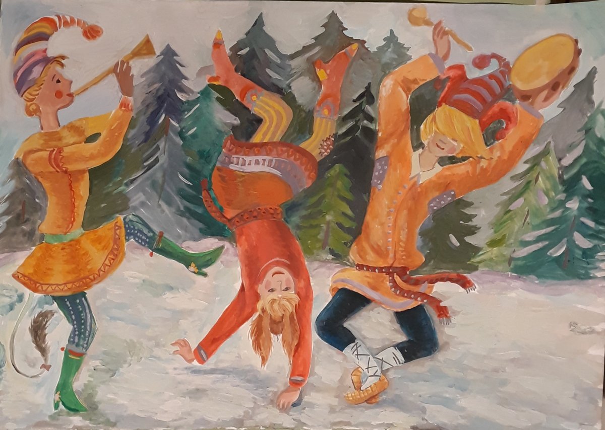 Скоморохи художник Рындин