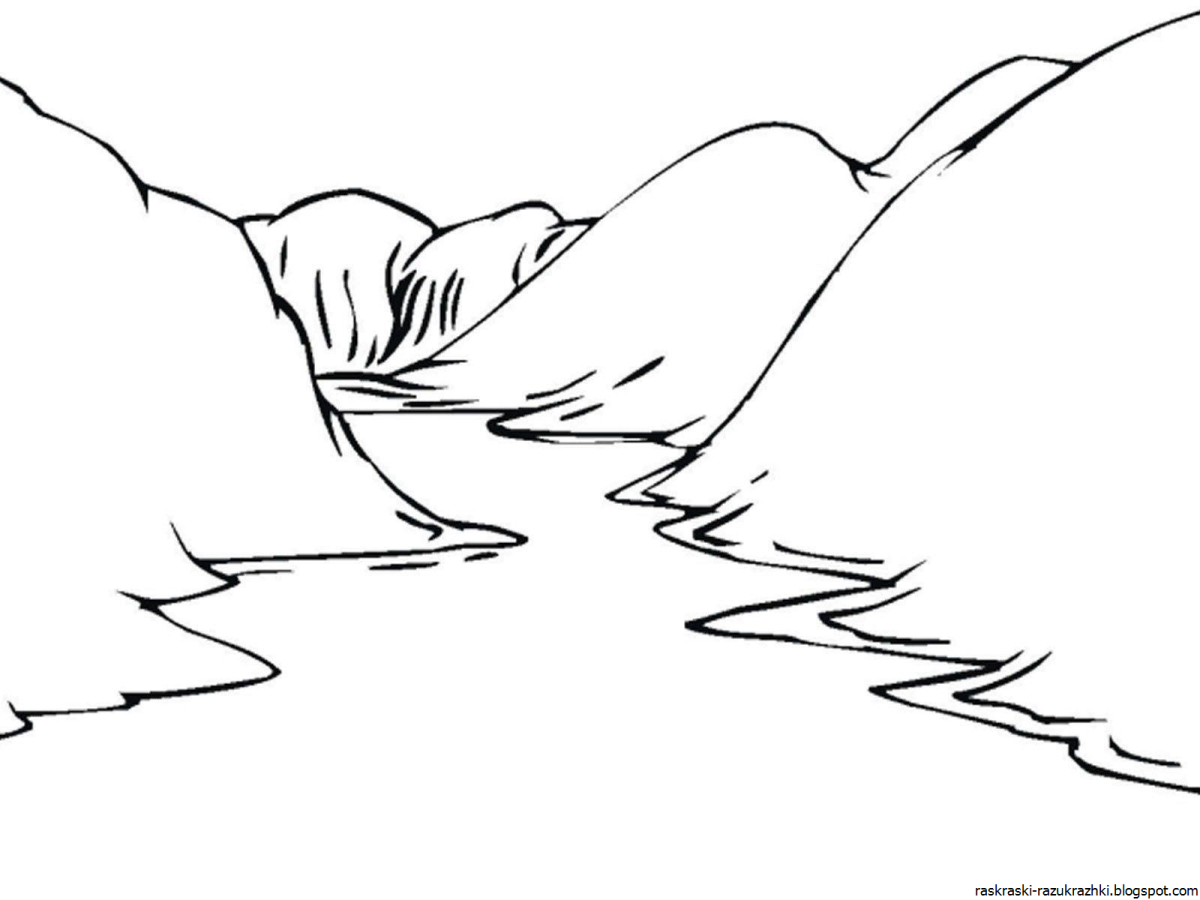 Раскраска. У реки