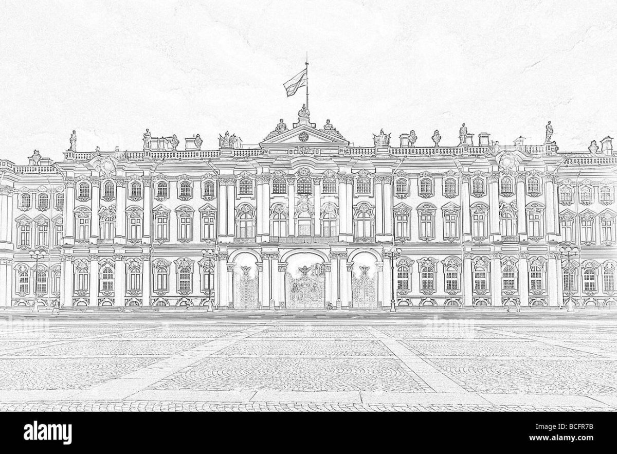 Эрмитаж Санкт-Петербург раскраска